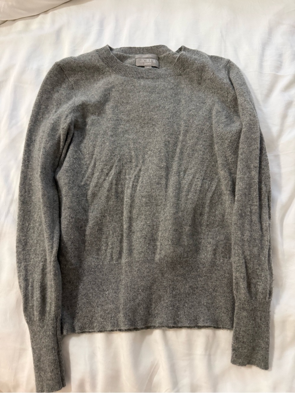 J. Crew cashmere Gray Crewneck Sweater